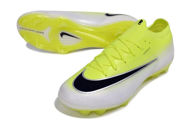 Nike 黄色黑色针织鞋面渐变硬地足球鞋 4