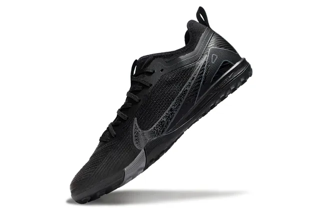 Nike पीला काला बुनाई ऊपरी सिंथेटिक सेज ओवरले टर्फ फुटबॉल जूते 3