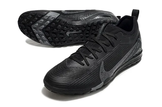 Nike पीला काला बुनाई ऊपरी सिंथेटिक सेज ओवरले टर्फ फुटबॉल जूते 4
