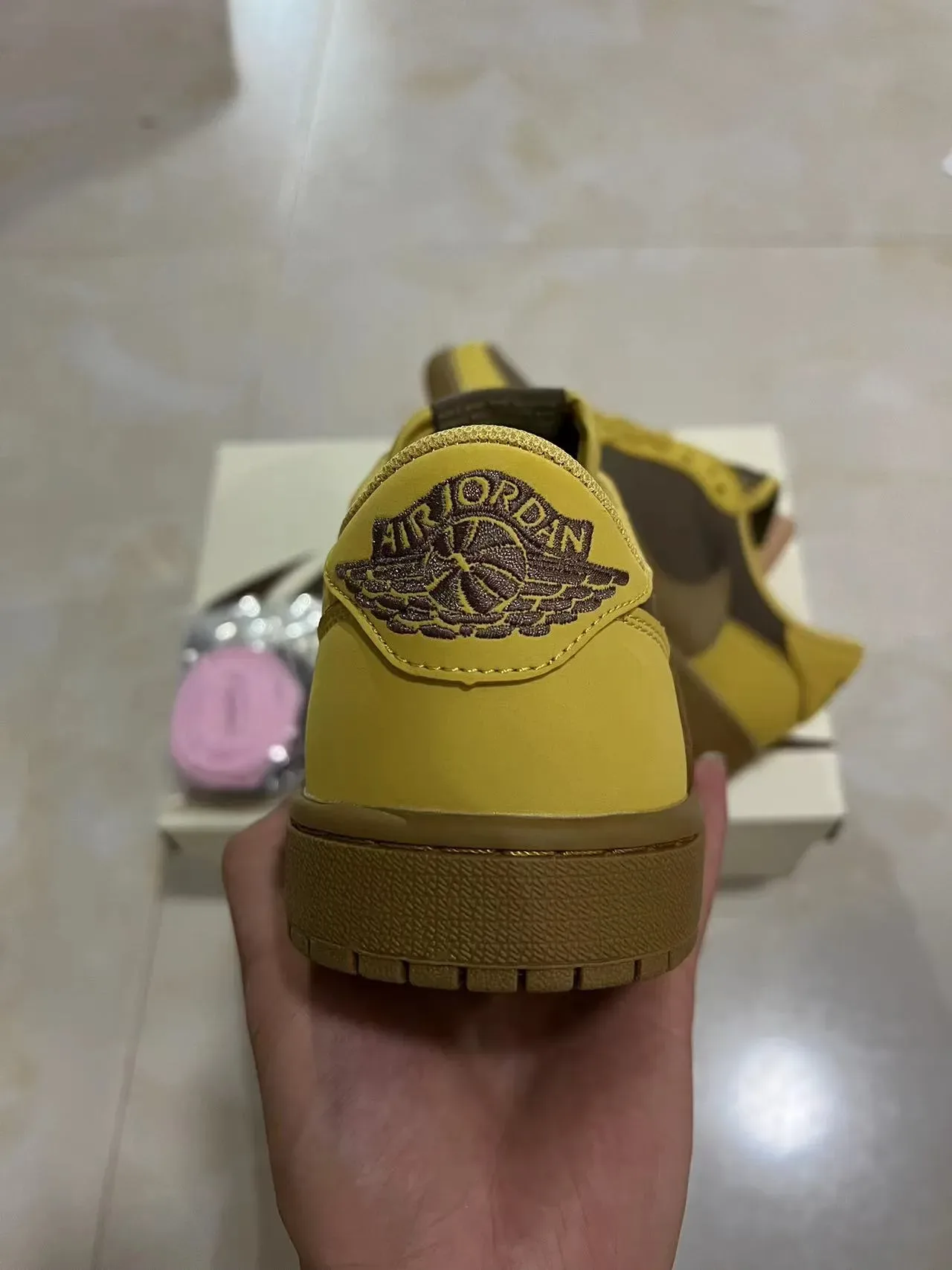 Nike Tênis Low-Top Cupsole Amarelo Marrom 4