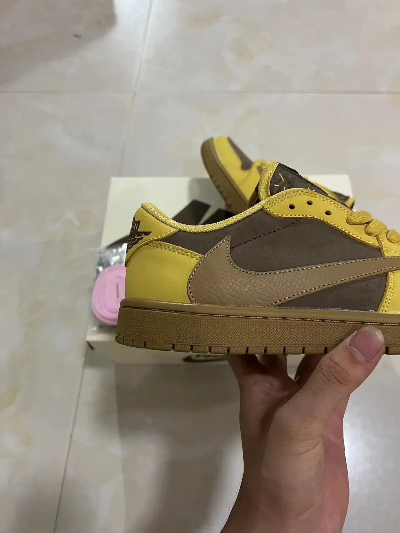 Nike Tênis Low-Top Cupsole Amarelo Marrom 5
