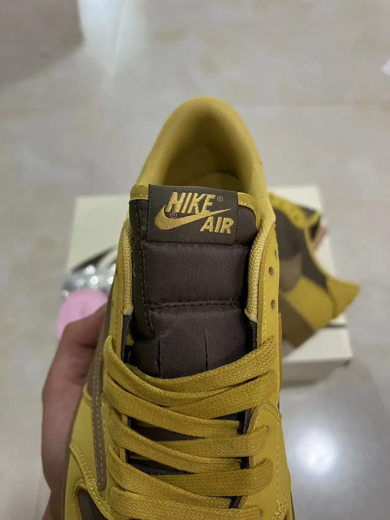 Nike Tênis Low-Top Cupsole Amarelo Marrom 8