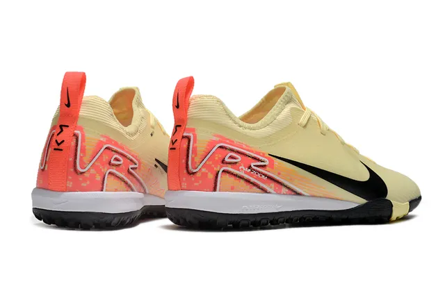 Nike Yellow Orange Low-Cut Synthetic Upper Ribbed Knit Collar Indoor Soccer Shoes 6
