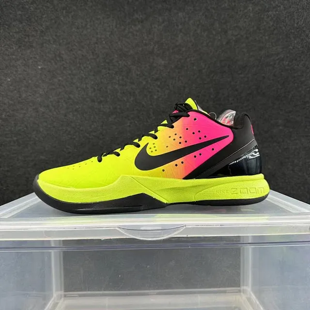 Nike Zoom Kobe IV হলুদ গোলাপি লো-টপ সিলুয়েট গ্রেডিয়েন্ট নিয়ন আপার বাস্কেটবল জুতো 2