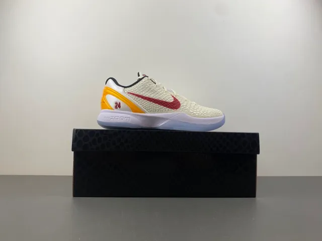 Nike Zoom Kobe VI White Red Yellow Zapatos de baloncesto 15