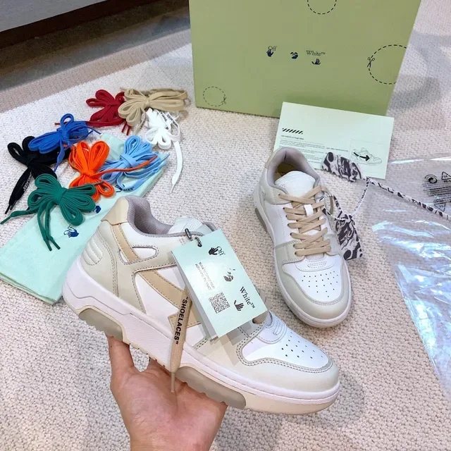 Off-White Beige Deconstructed Layered Panel Lifestyle Sneakers 4