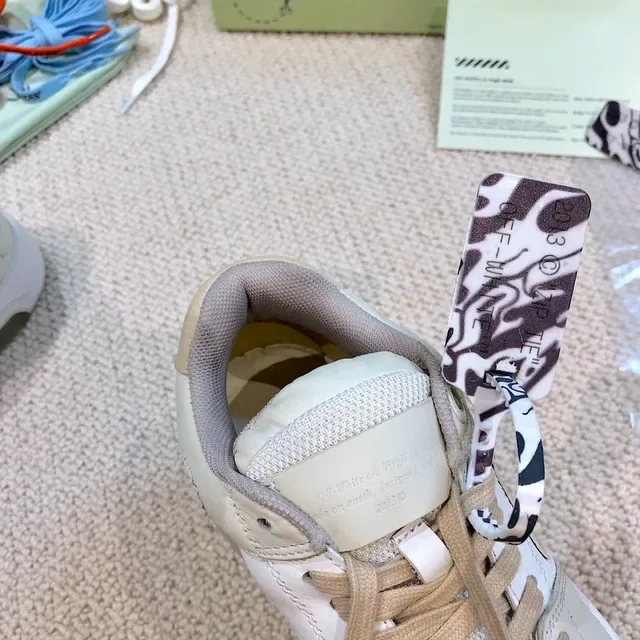 Off-White Beige Deconstructed Layered Panel Lifestyle Sneakers 5
