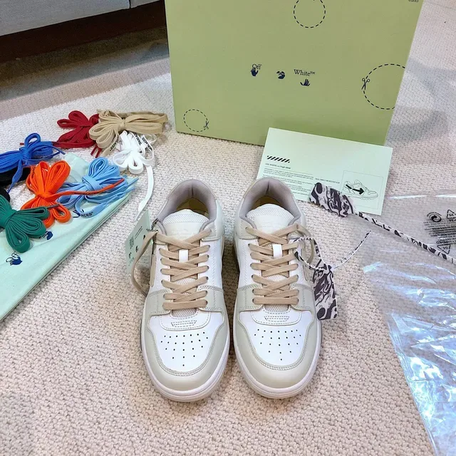 Off-White Beige Deconstructed Layered Panel Lifestyle Sneakers 6