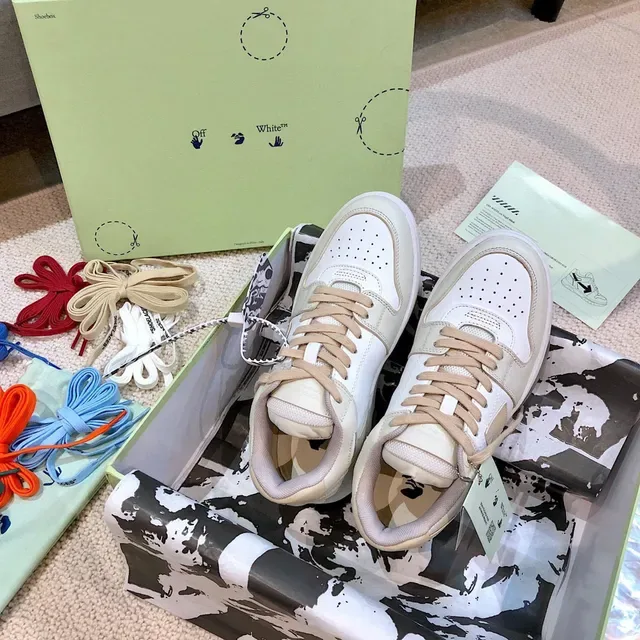 Off-White Beige Deconstructed Layered Panel Lifestyle Sneakers 8