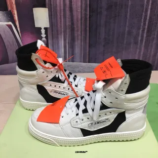 Off-White Black High-Top Industrial-Detail Lifestyle Sneakers