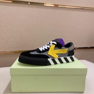 Off-White Black Multicolor Low-Top Industrial Stripe Midsole Lifestyle Sneakers