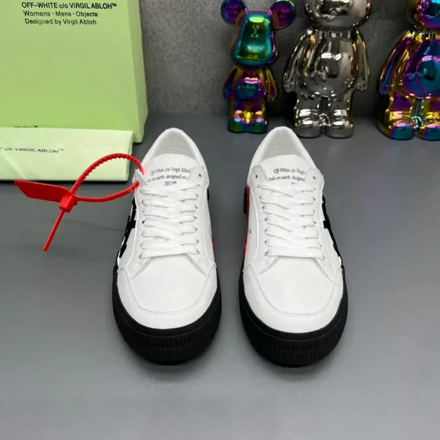 Off-White Industrial Sneaker Branco Preto Vermelho Tênis Lifestyle 4