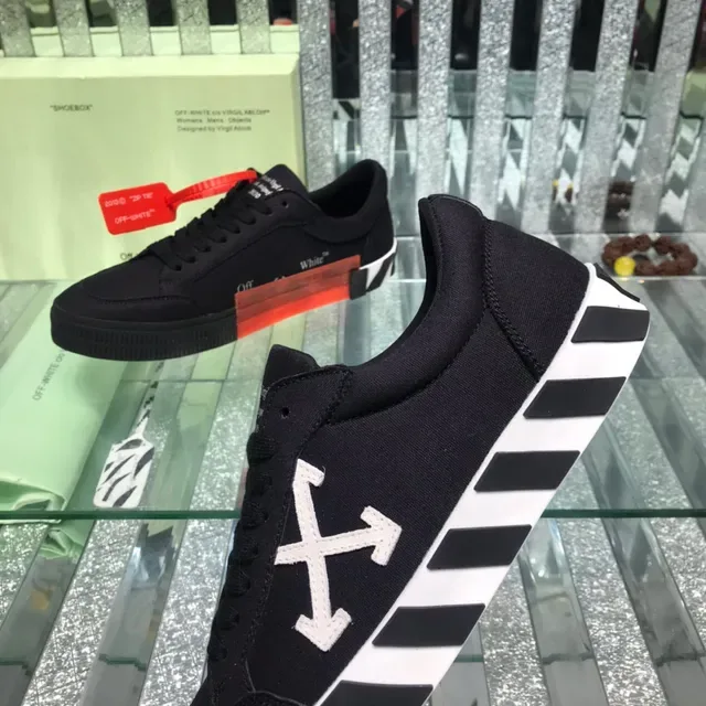 Off-White The Ten أسود تصميم صناعي شعار السهم القطري حذاء رياضي أسلوب حياة 5