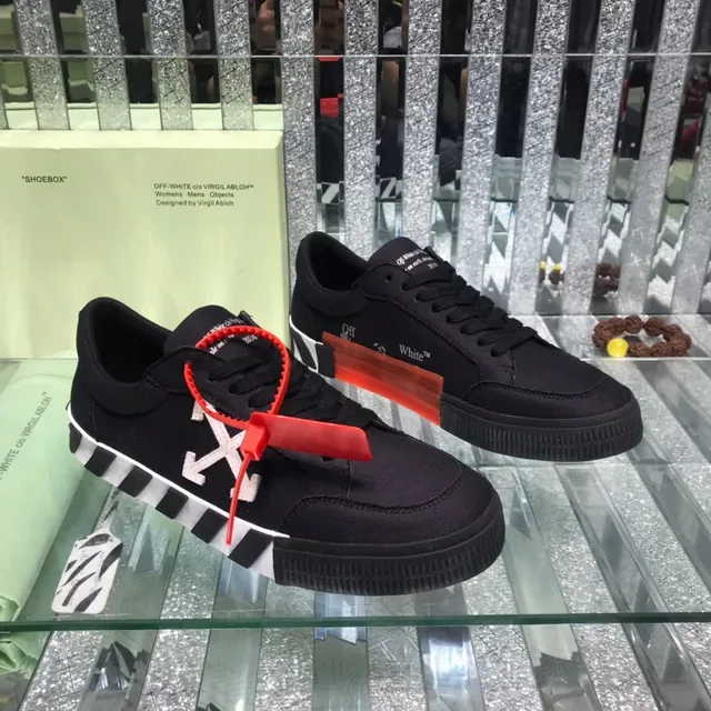 Off-White The Ten أسود تصميم صناعي شعار السهم القطري حذاء رياضي أسلوب حياة 8