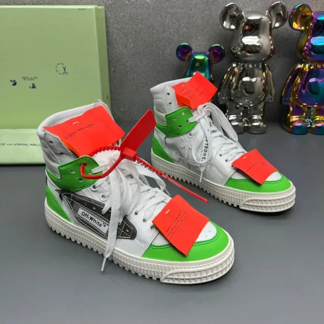 Off-White The Ten 白色酸橙绿工业高帮厚底鞋 6