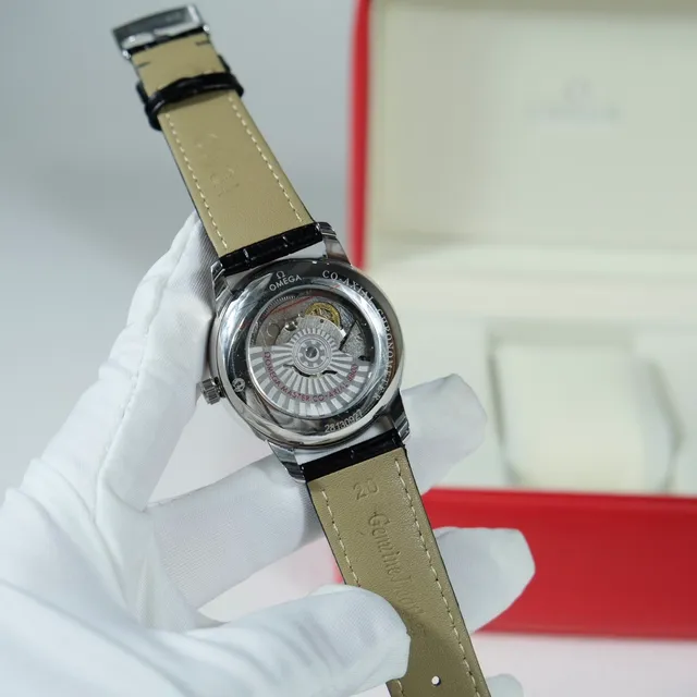 Omega De Ville Blue Sunburst Dial Mechanical Watch 7