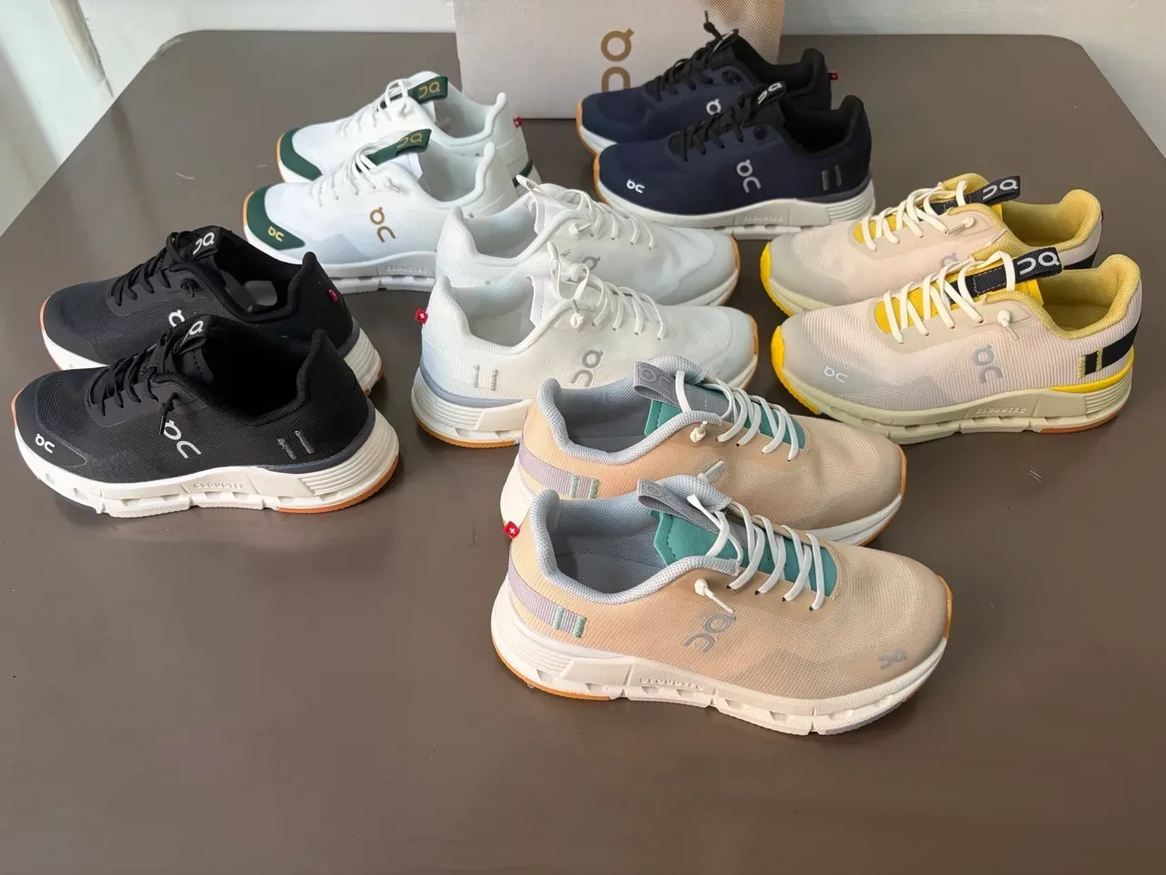 On Beige Amarillo Malla Parte Superior Abierta CloudTec Suela Intermedia Pods Zapatillas deportivas 4