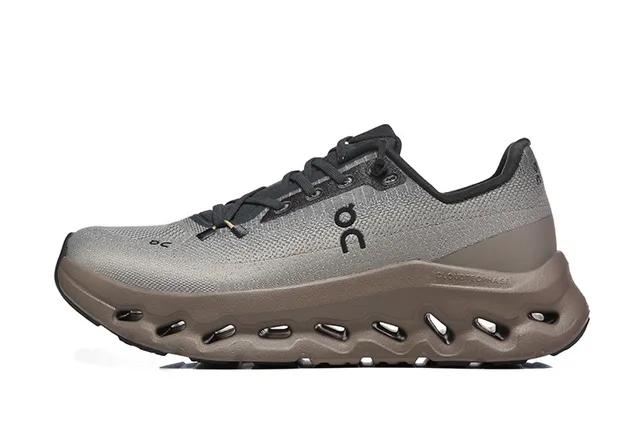On Cloudmonster Gris métallique et taupe chaussures de course 5
