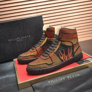 Philipp Plein Crystal Flame High-Top Lifestyle Sneakers