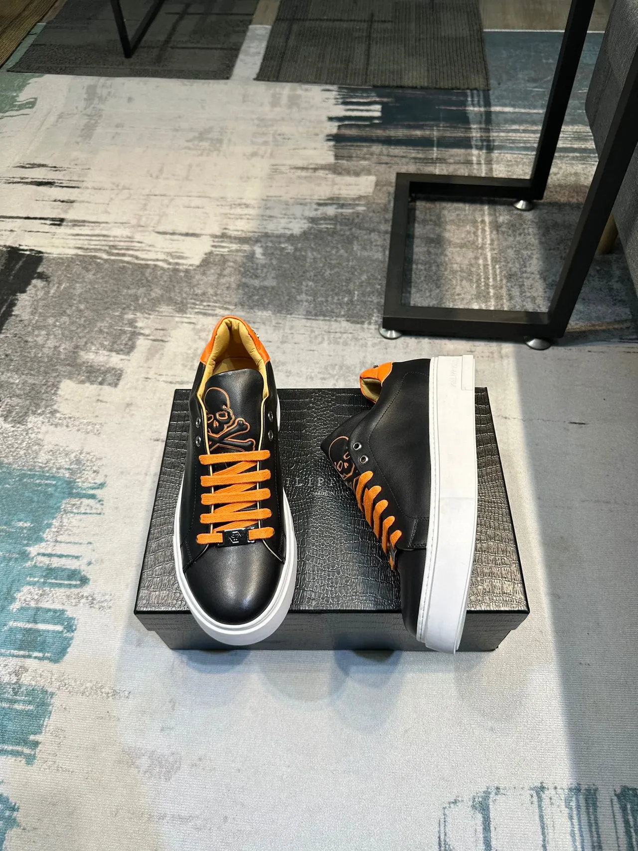 Philipp Plein Embellished Skull Platform Lifestyle Sneakers 4