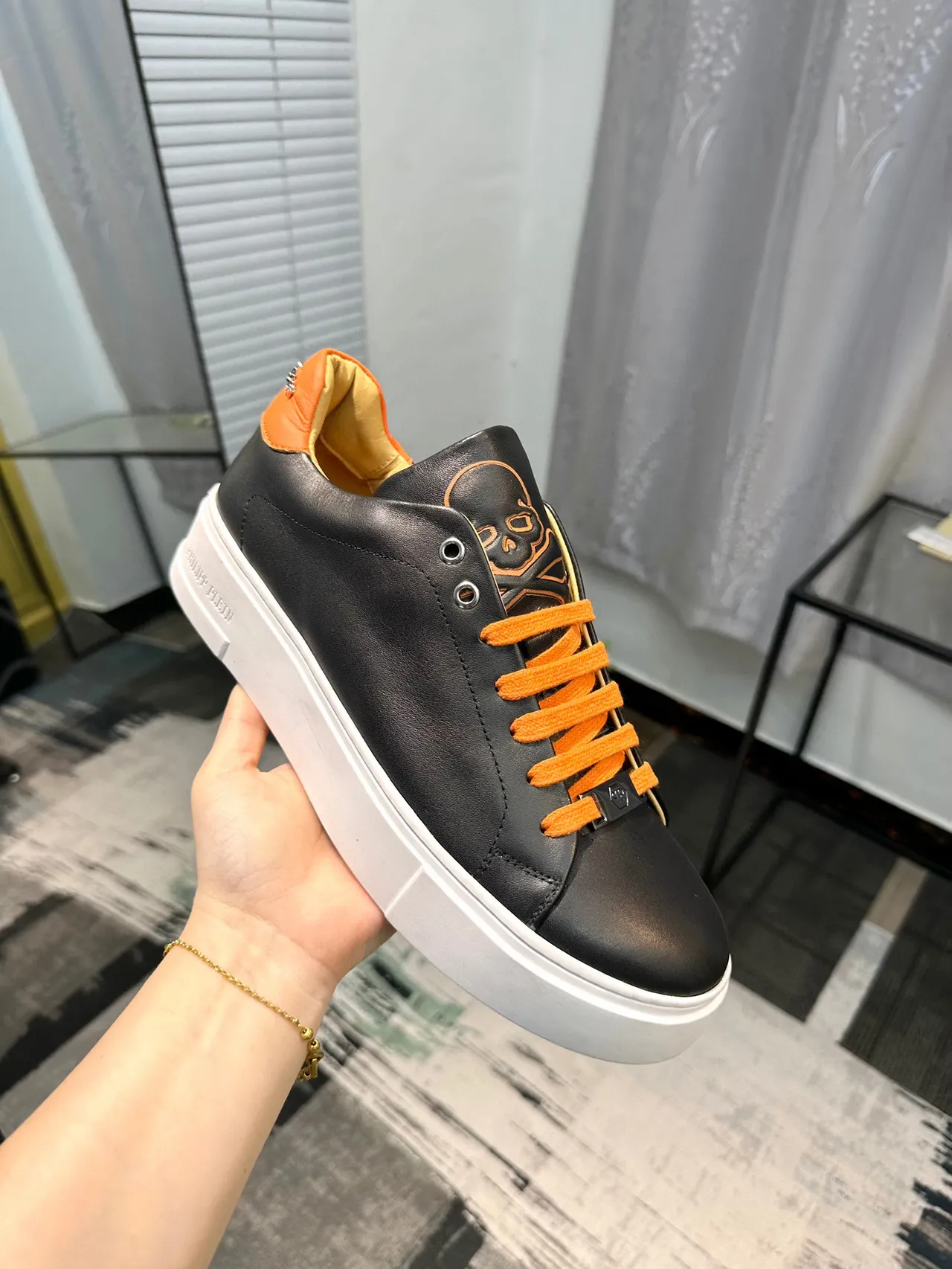 Philipp Plein Embellished Skull Platform Lifestyle Sneakers 6