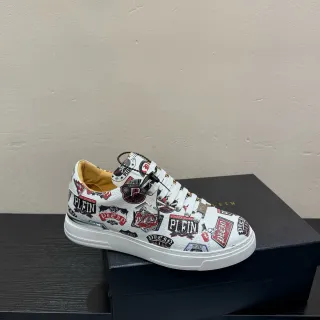 Philipp Plein लोगो पैचवर्क सफेद लाइफस्टाइल स्नीकर