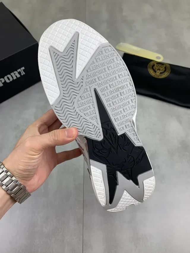 Philipp Plein Plein Sport Zapatilla Blanca de Malla y Cuero 2