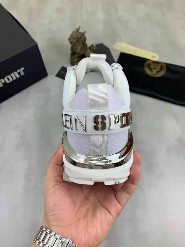 Philipp Plein Plein Sport Zapatilla Blanca de Malla y Cuero 3