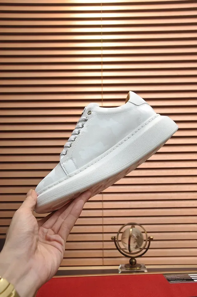 Philipp Plein PP Logo Platform Sneakers White Tonal Camo Lifestyle Sneakers 6