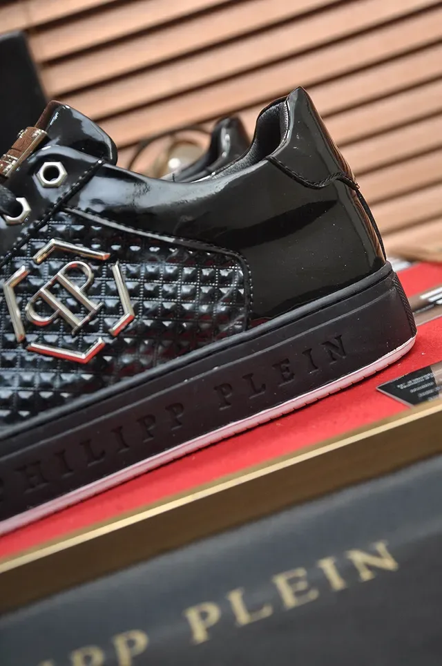 Philipp Plein Sneakers Lifestyle Cuir Patenté Noir matelassé 2