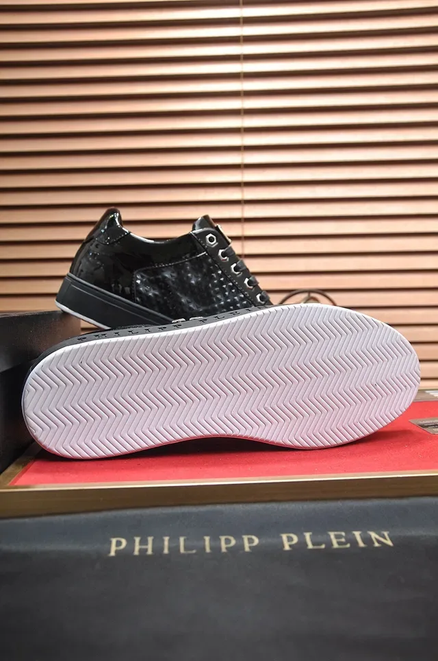 Philipp Plein Sneakers Lifestyle Cuir Patenté Noir matelassé 4