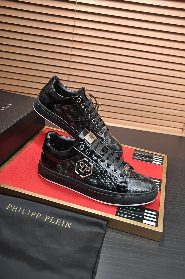 Philipp Plein Sneakers Lifestyle Cuir Patenté Noir matelassé 5