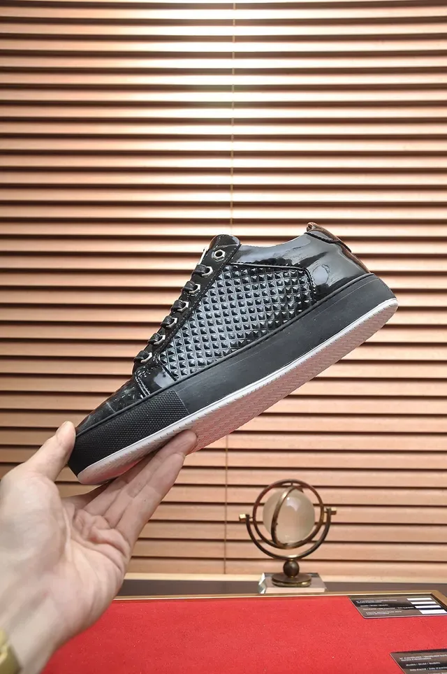 Philipp Plein Sneakers Lifestyle Cuir Patenté Noir matelassé 6