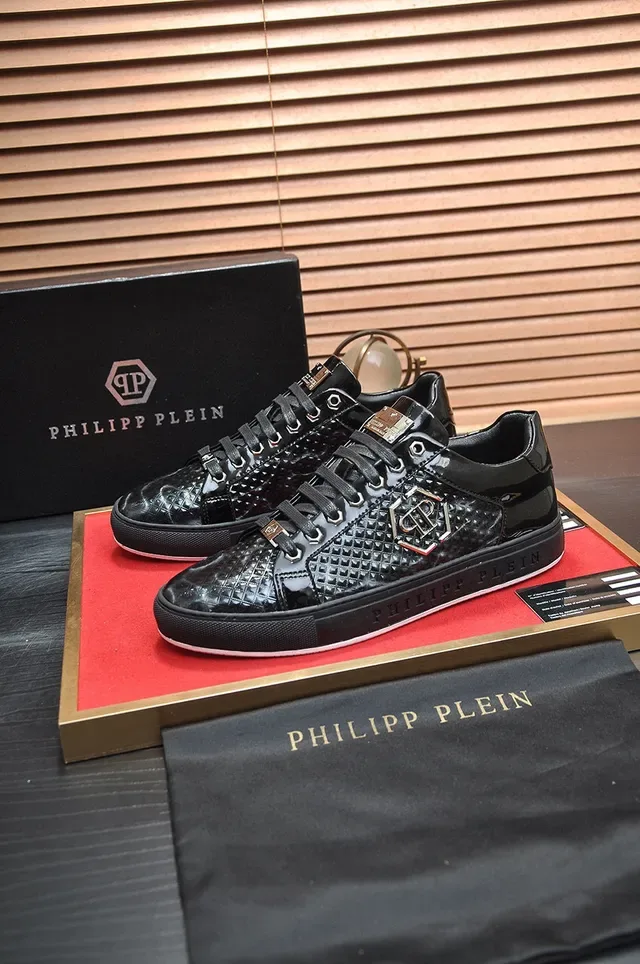 Philipp Plein Sneakers Lifestyle Cuir Patenté Noir matelassé 7