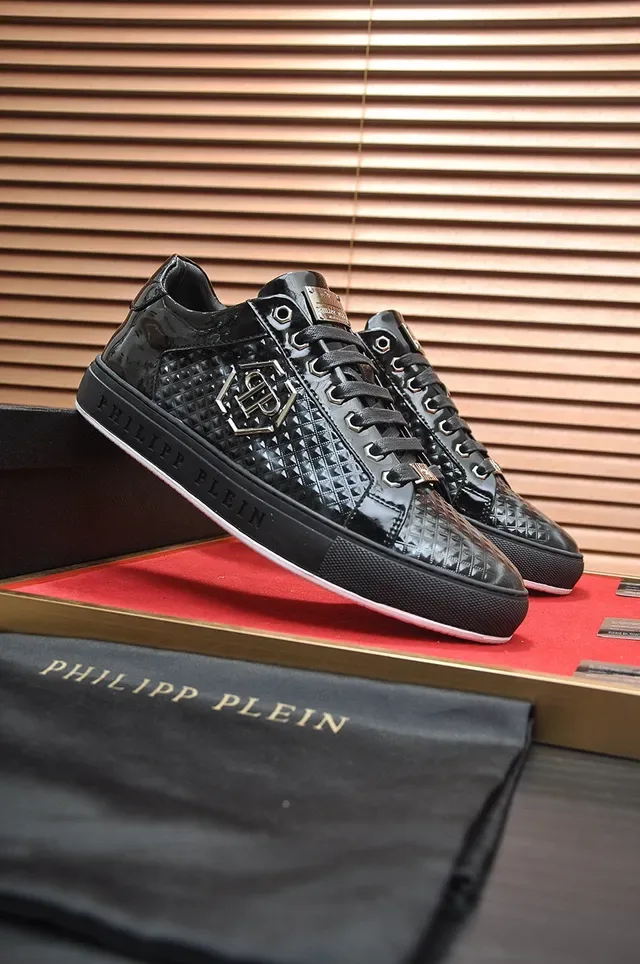 Philipp Plein Sneakers Lifestyle Cuir Patenté Noir matelassé 8