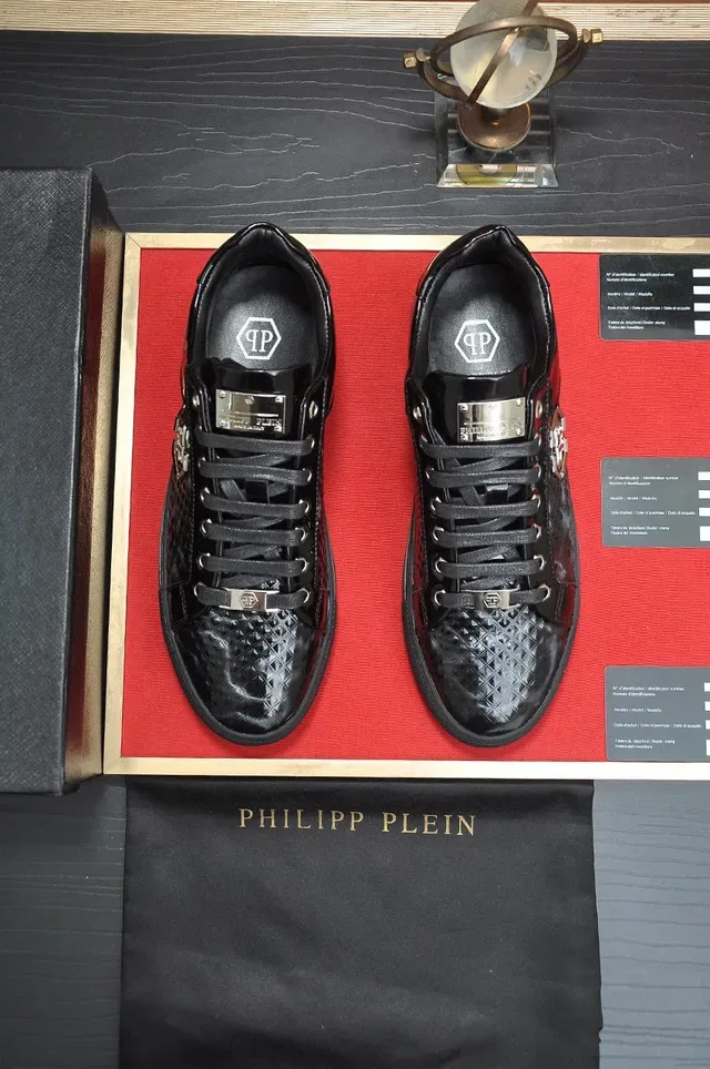 Philipp Plein Sneakers Lifestyle Cuir Patenté Noir matelassé 9