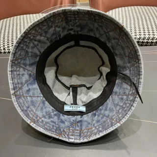 Prada Acid-Wash Denim Bucket Hat