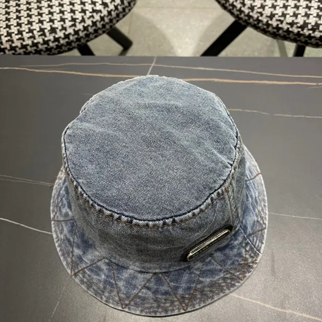 Prada Chapéu de Balde Jeans Acid Wash 6
