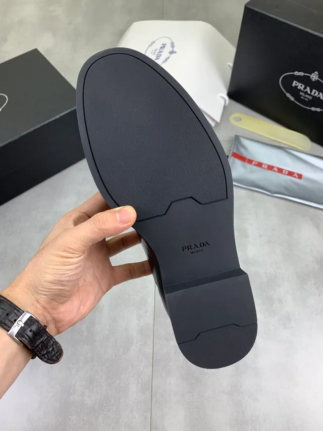 Prada Black Wingtip Platform Sole Brogue 3