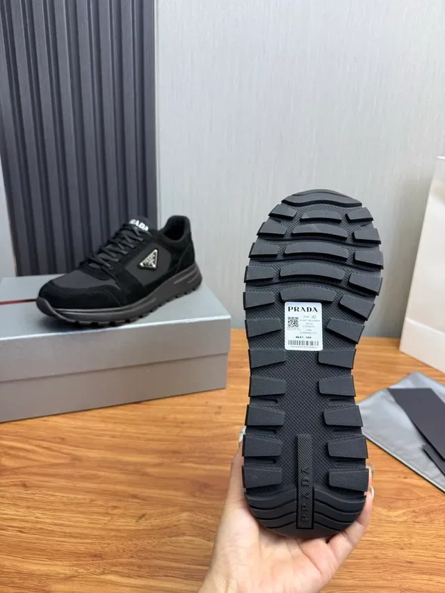 Prada Cloudbust Black Mixed-Material Lifestyle Sneakers 9
