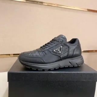 Prada Cloudbust Black Quilted Leather Upper Triangular Logo Plaque Lifestyle Sneakers — Prada Lifestyle Sneakers photo from the Yupoo catalog