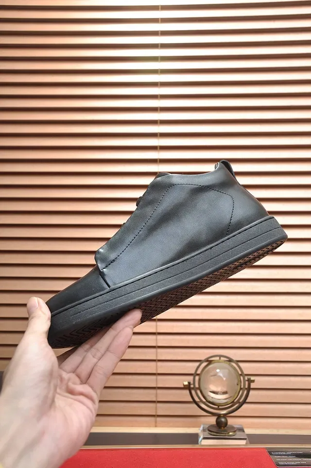 Prada Cloudbust Black Smooth Leather Laceless Slip-On Design Lifestyle Sneakers 6