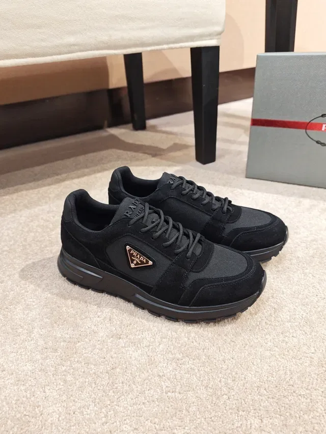 Prada Cloudbust Black Suede and Textile Chunky Sneakers 5