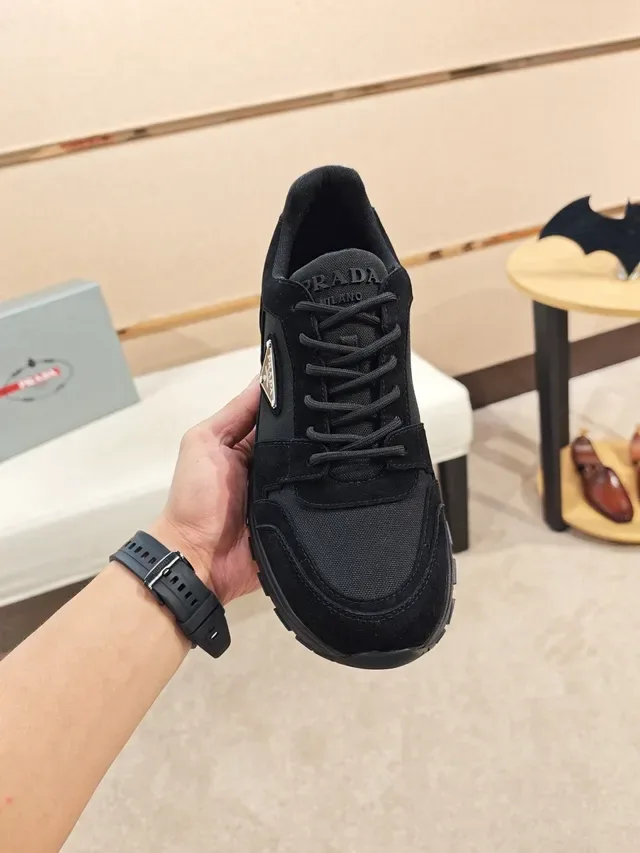 Prada Cloudbust Black Suede and Textile Chunky Sneakers 6