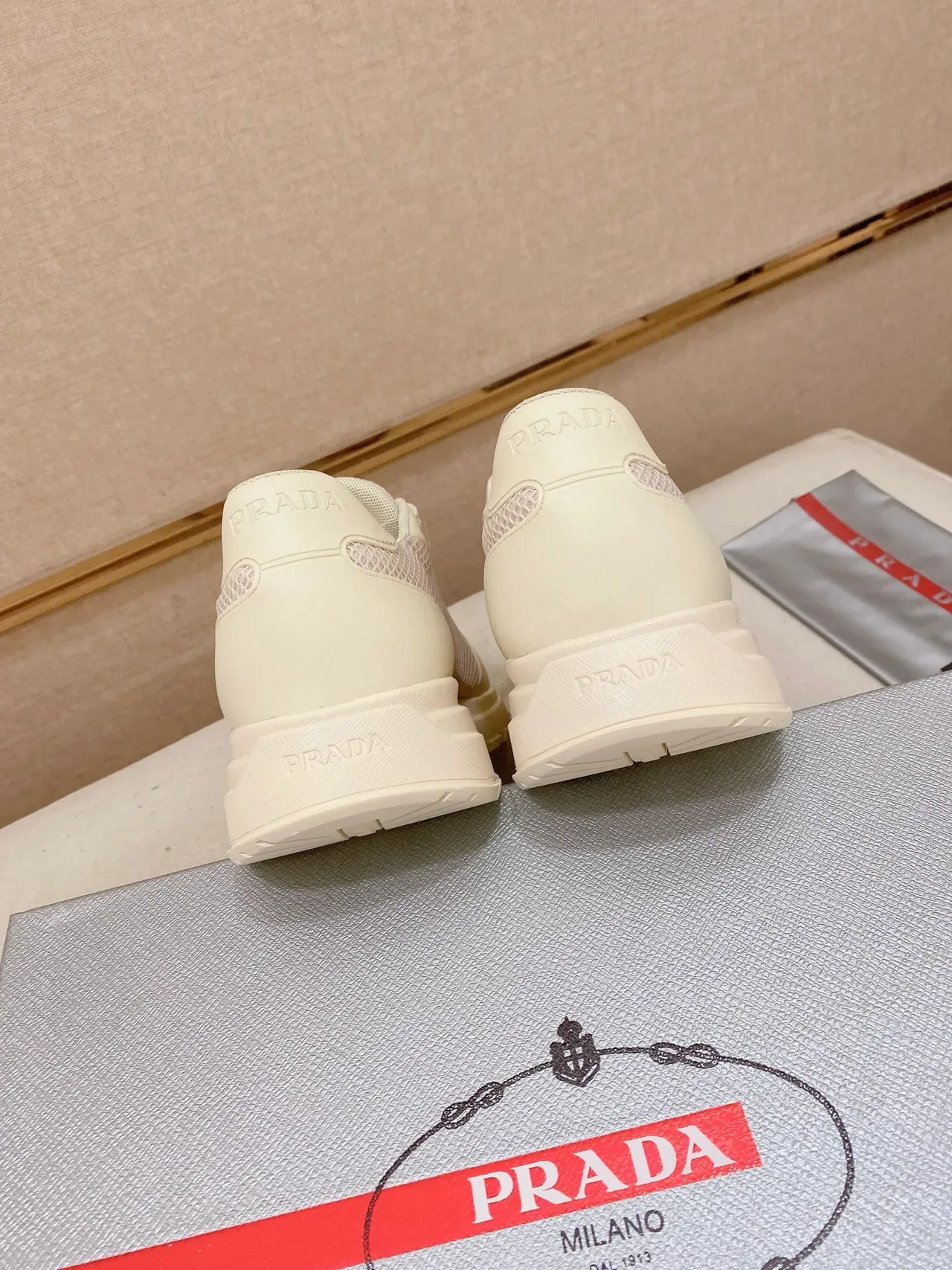 Prada Cloudbust Monochrome Off-White Lifestyle Sneakers 3