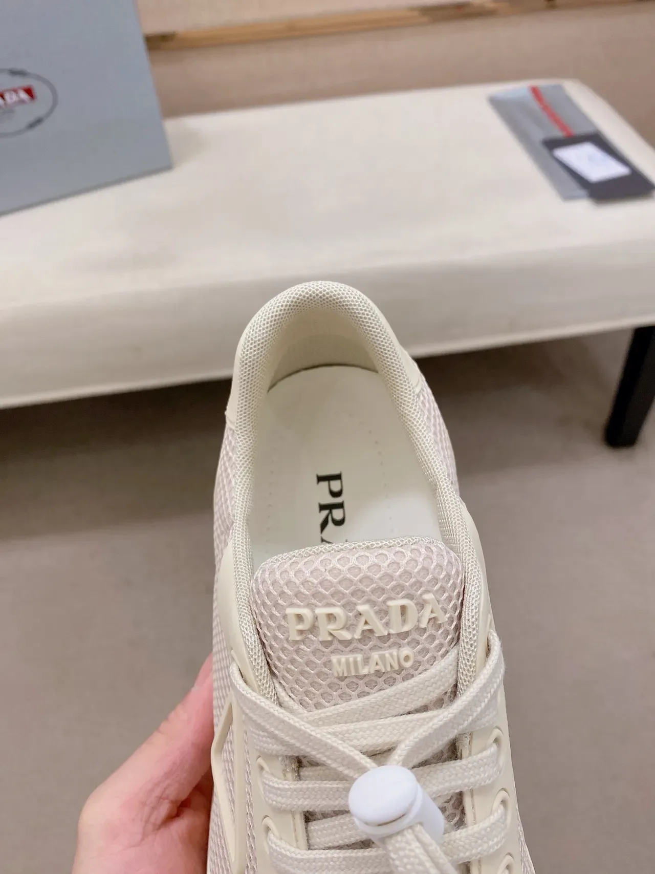 Prada Cloudbust Monochrome Off-White Lifestyle Sneakers 4