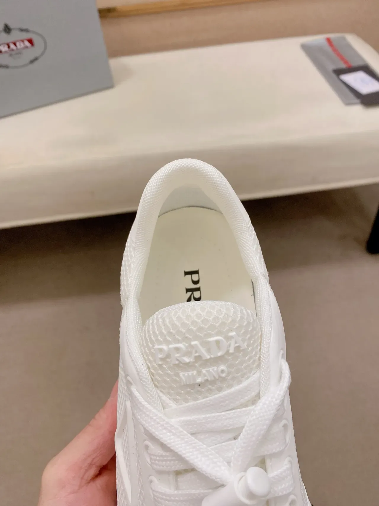 Prada Cloudbust White Mesh Lifestyle Sneakers 4