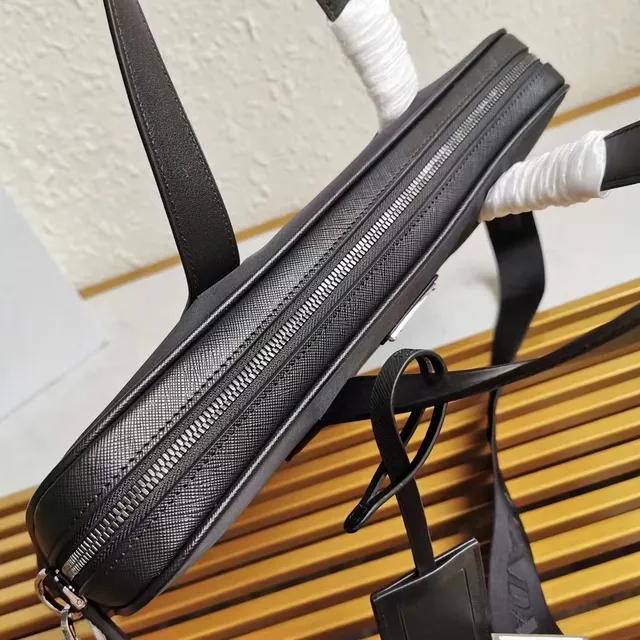 Prada Galleria Black Nylon Structured Tote Bag 5