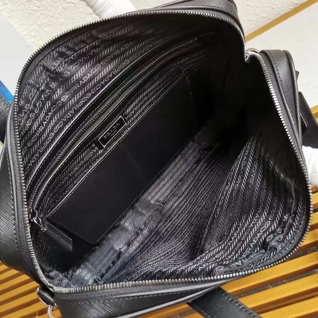 Prada Galleria Black Nylon Structured Tote Bag 6