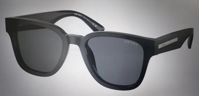 Prada PRZ 棕绿色 超大方形 醋酸酯镜架 玳瑁图案 太阳镜 3
